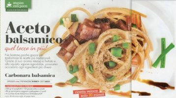 Carbonara all’aceto balsamico, quel tocco in più…