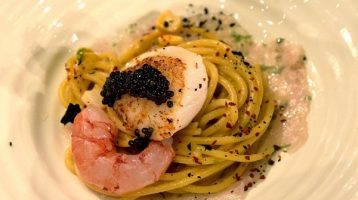 La carbonara (di mare) sul tetto del mondo!