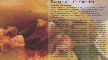 Eva Cucina e lo sfizioso burger alla carbonara