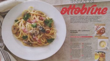 Linguine alla carbonara di funghi, le tentazioni d’autunno