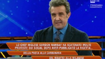 L’Eredità: la carbonara di Gordon Ramsay (e quella di Flavio Insinna)