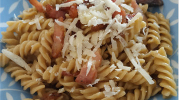 Carbonara con pasta integrale