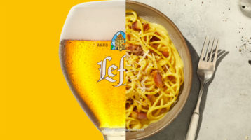 Birra e carbonara Leffe