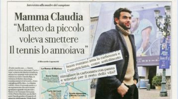 Matteo Berrettini e la carbonara su La Repubblica